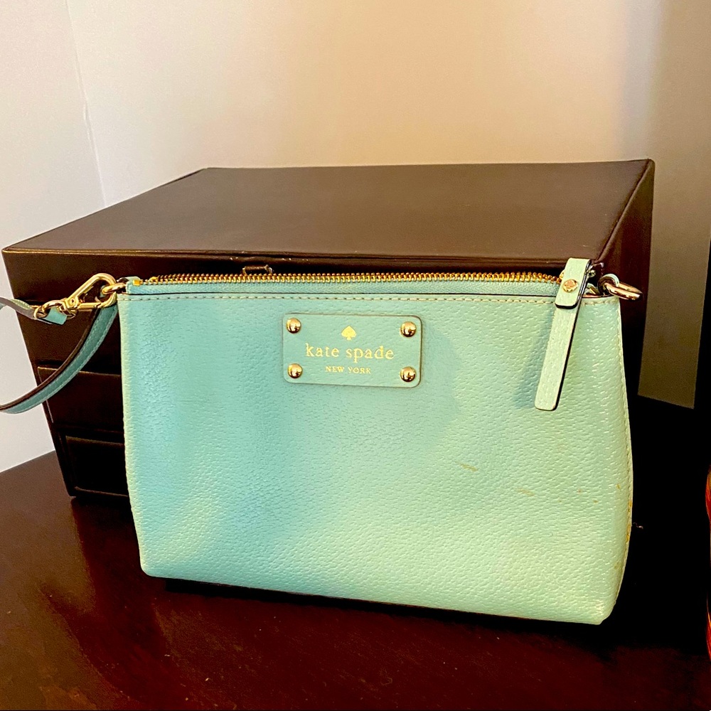 Kate Spade powder blue wristlet